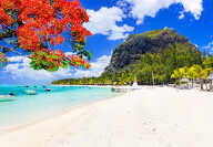 Privatjet nach von Plaisance Mauritius Strand