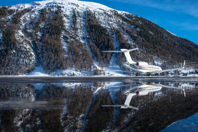 Jet Privado en el Aeropuerto de Samedan Jet Privado en el Aeropuerto de Samedan