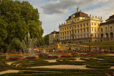 Ludwigsburg Palace and gardens "Blossoming Baroque" in Ludwigsburg , Germany.