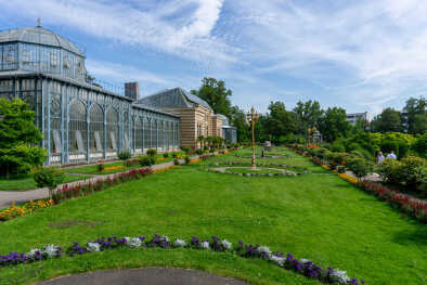  the beautiful grounds of the Wilhelma zoological and botanical gardens in Stuttgart