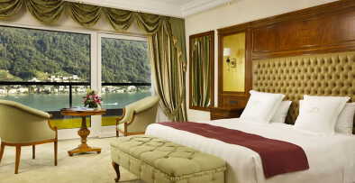 Swiss Diamond Hotel Lugano is a romantic and elegant 5-star hotel directly overlooking the shores of Lake Lugano. Book one of its cozy rooms for your next stay in Switzerland.