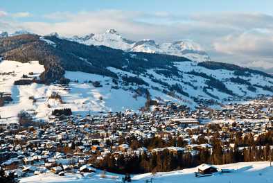 Disfrute la vista panorámica de Megève Disfrute la vista panorámica de Megève