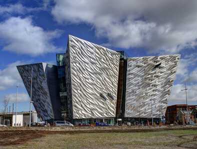 building view of the titanic museum in belfast