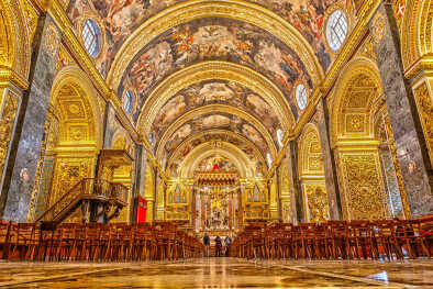 La Concattedrale è un gioiello dell'arte e dell'architettura barocca. La Valletta, Malta