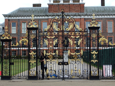 Kensington Palace gates, London.