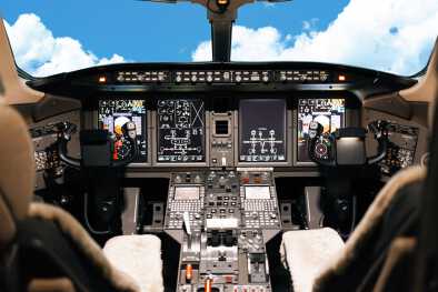 cabina de un jet privado