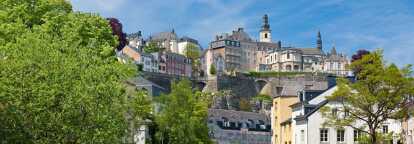 panoramica de luxemburgo ciudad tras llegada en jet privado