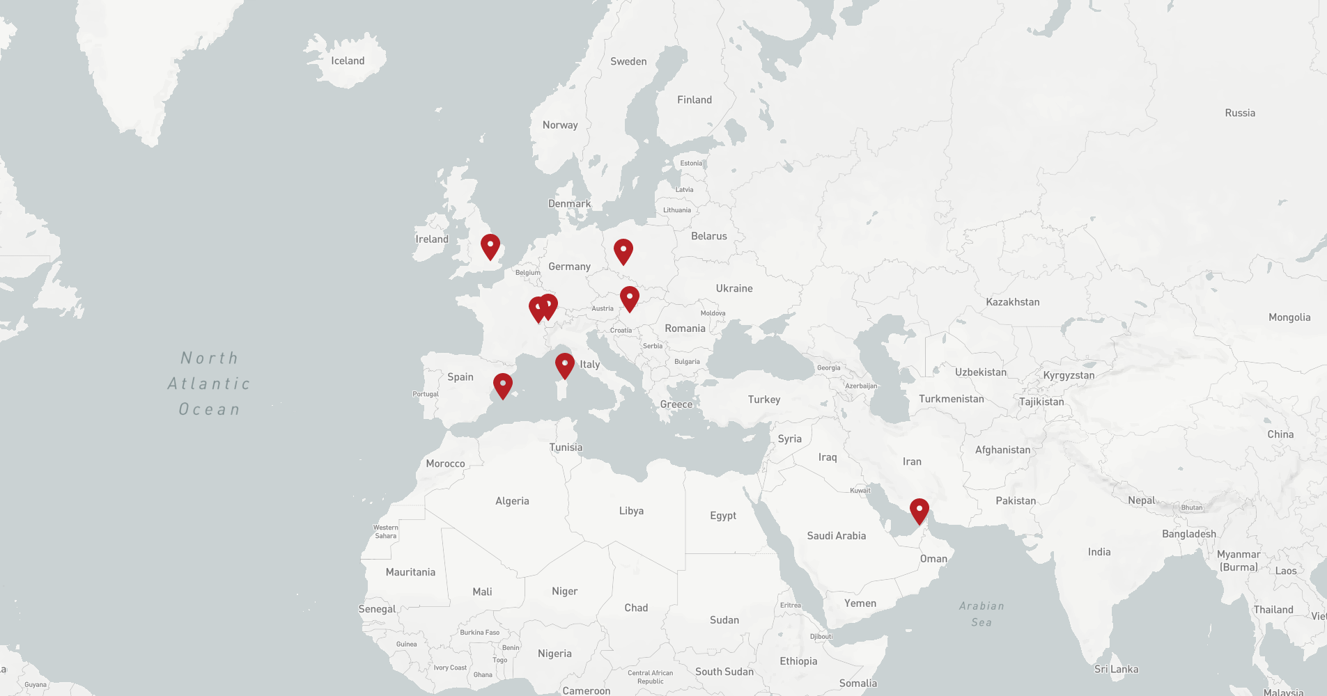 Maps of Lunajets offices in the World